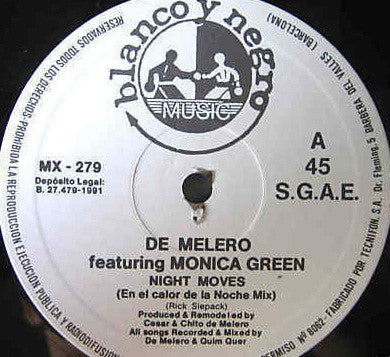 De Melero Featuring Monica Green : Night Moves (12")