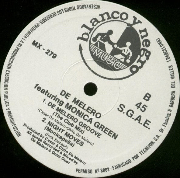 De Melero Featuring Monica Green : Night Moves (12")