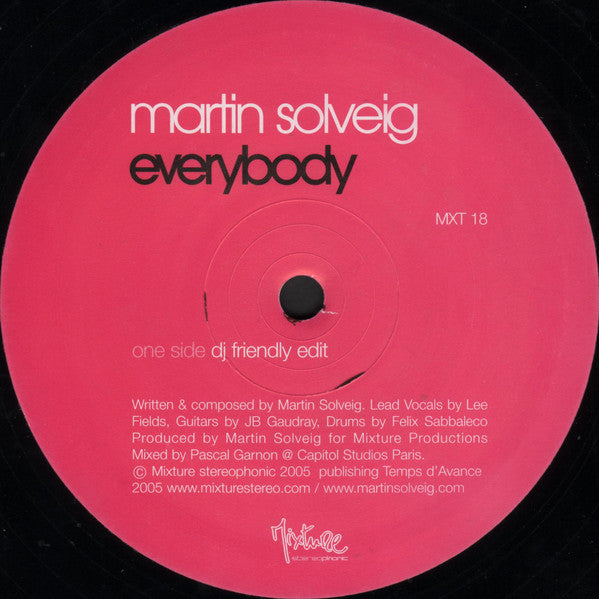 Martin Solveig : Everybody (12", S/Sided)