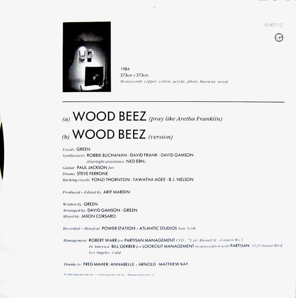 Scritti Politti : Wood Beez (Pray Like Aretha Franklin) (12", Single)
