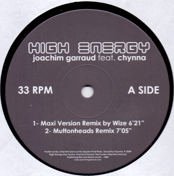 Joachim Garraud Feat. Chynna : High Energy (12")