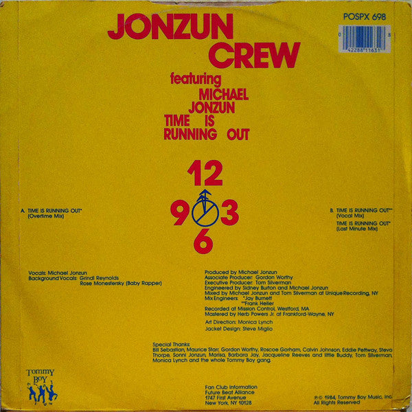 The Jonzun Crew Featuring Michael Jonzun : Time Is Running Out (12")