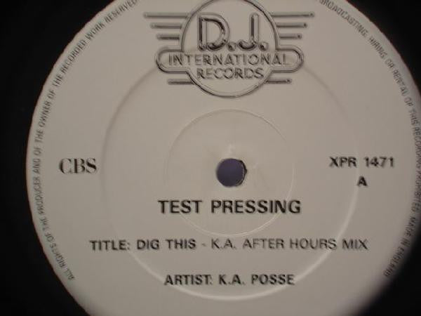 K.A. Posse : Dig This (12", TP)