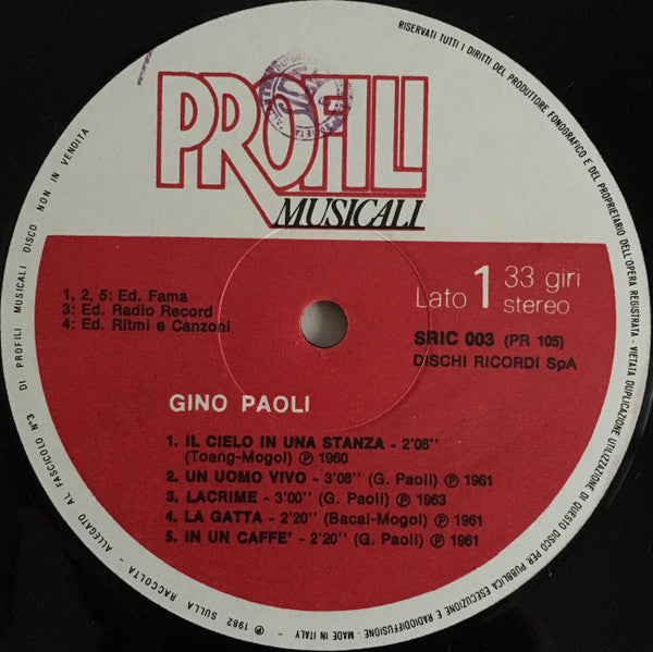 Gino Paoli : Gino Paoli (LP, Comp)