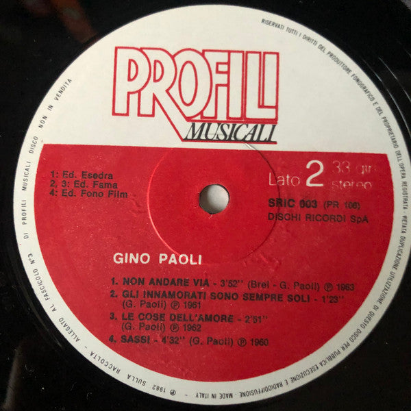 Gino Paoli : Gino Paoli (LP, Comp)