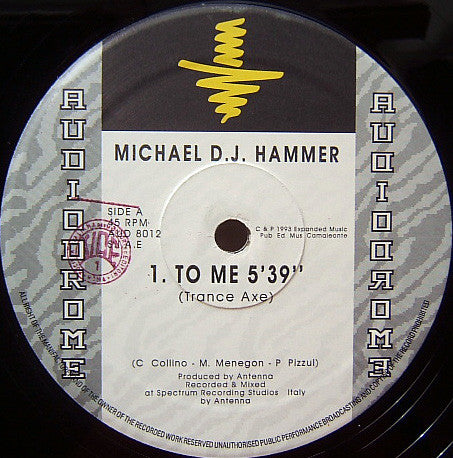 Michael Hammer : To Me (12")