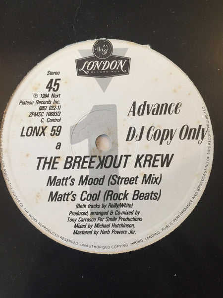 The Breekout Krew : Matt's Mood (12", Promo)