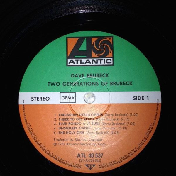Dave Brubeck : Two Generations Of Brubeck (LP, Album)