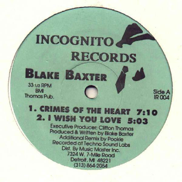 Blake Baxter : Crimes Of The Heart (12", Lig)
