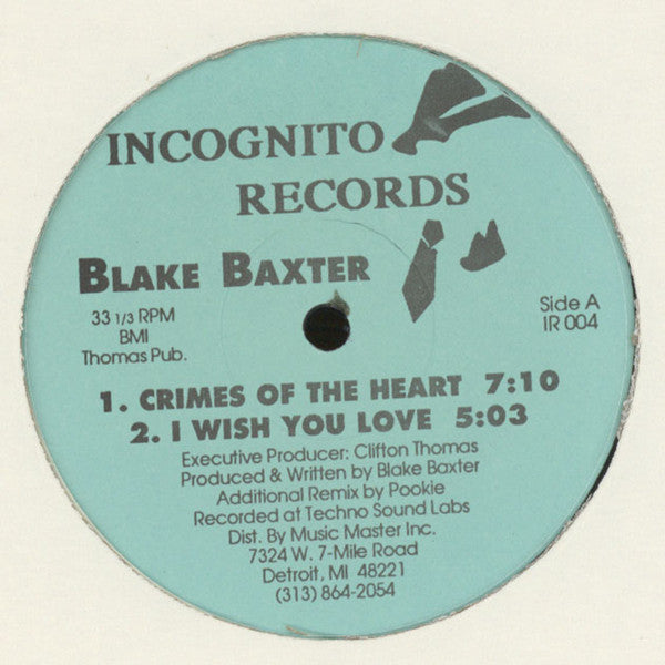 Blake Baxter : Crimes Of The Heart (12", Lig)