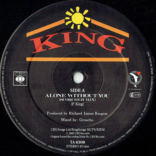 King : Alone Without You (Scorcher Mix) (12", Single)