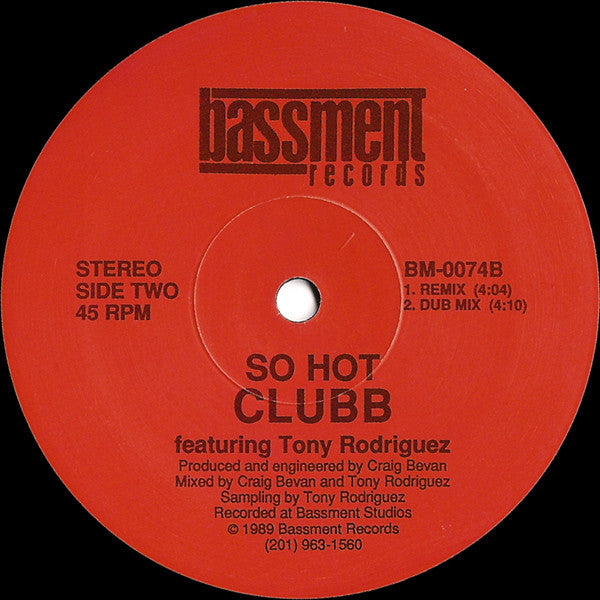 Clubb : So Hot (12")