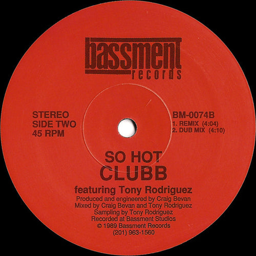 Clubb : So Hot (12")