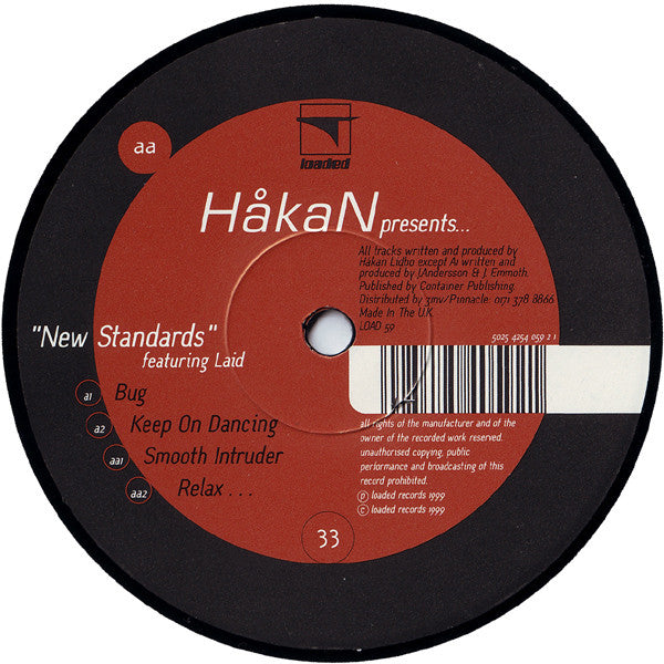 Håkan Lidbo Featuring Laid : New Standards (12")