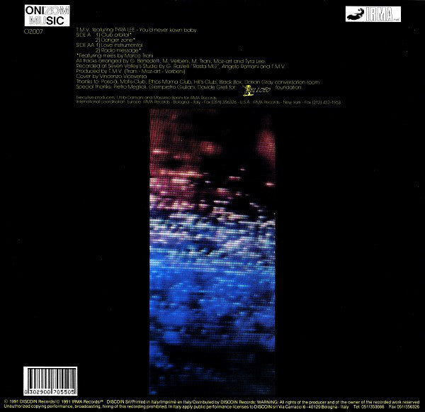 T.M.V. : You'd Never Know (Baby) (12")