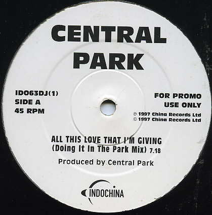 Central Park (2) : All This Love That I'm Giving (12", Promo)