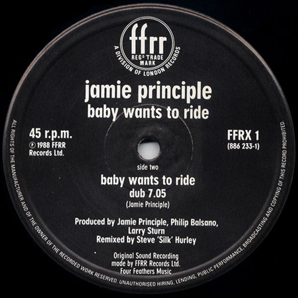 Jamie Principle : Baby Wants To Ride (12")