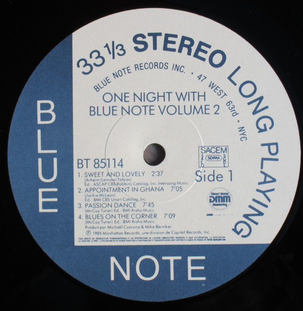 Various : One Night With Blue Note Volume 2 (LP, Album, DMM)