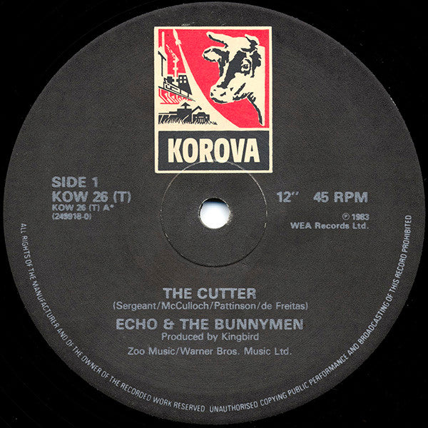 Echo & The Bunnymen : The Cutter (12", Single, Bla)
