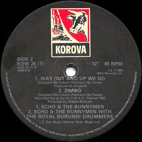 Echo & The Bunnymen : The Cutter (12", Single, Bla)