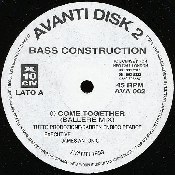 Bass Construction : Come Together (12")