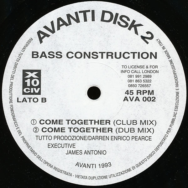 Bass Construction : Come Together (12")