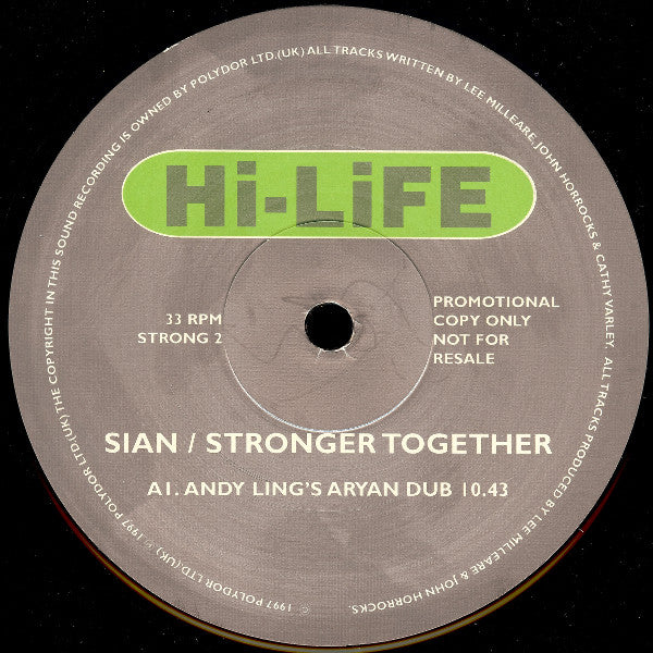 Sian (2) : Stronger Together (2x12", Promo)