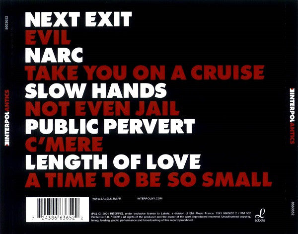 Interpol : Antics (CD, Album, Enh, Sli)