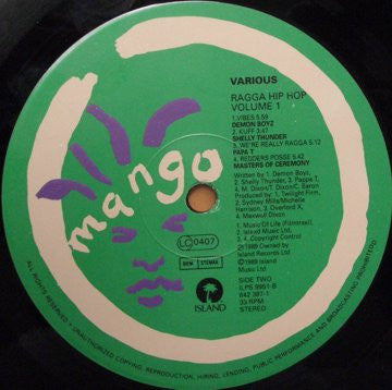 Various : Ragga Hip Hop Volume 1 (LP, Album, Comp)
