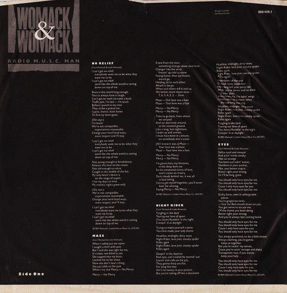 Womack & Womack : Radio M.U.S.C. Man (LP, Album)