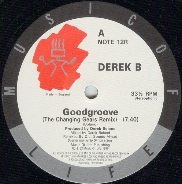 Derek B : Goodgroove (12")