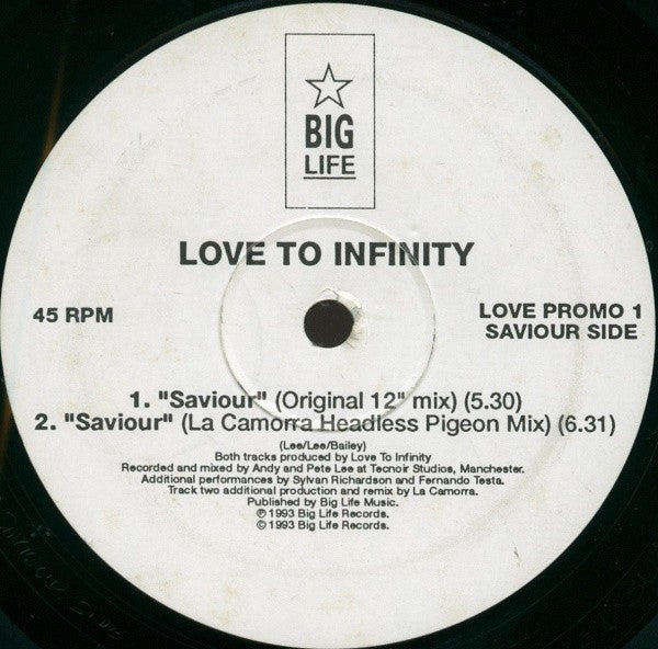 Love To Infinity : Saviour (12", Promo)