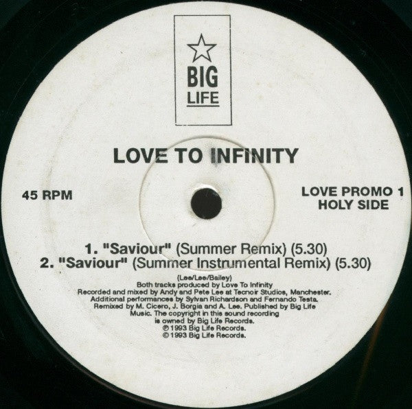 Love To Infinity : Saviour (12", Promo)