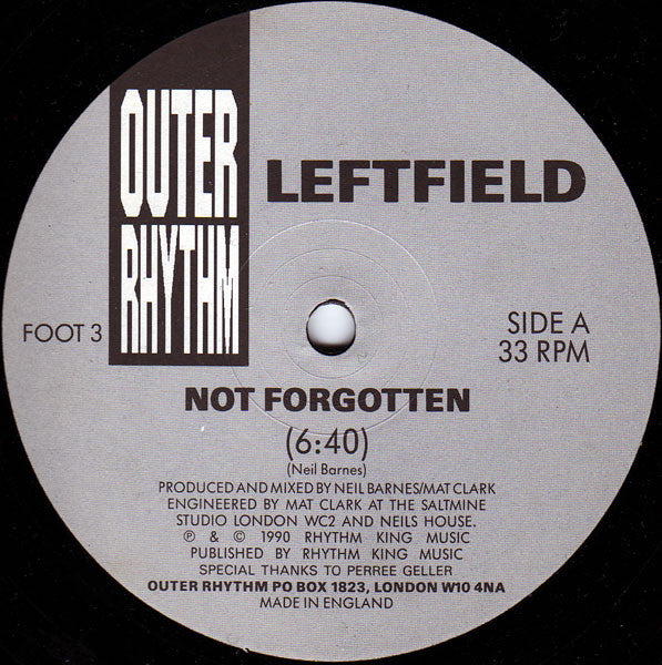 Leftfield : Not Forgotten (12")