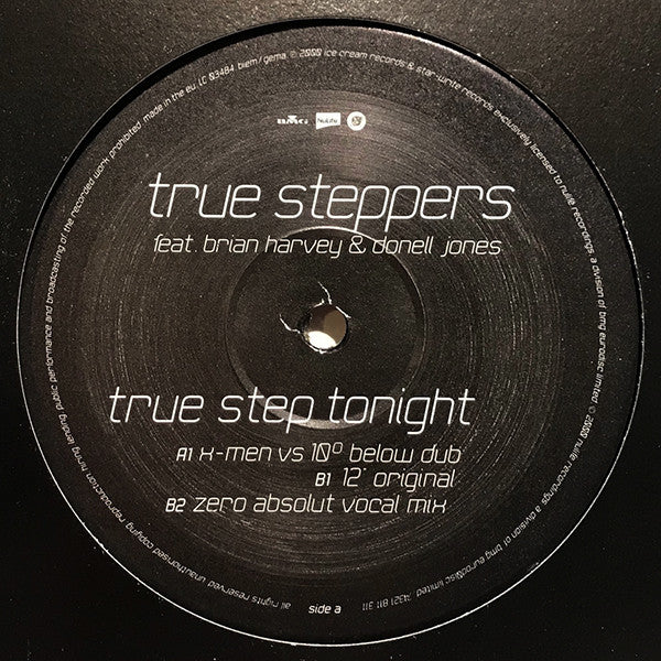 True Steppers Feat. Brian Harvey & Donell Jones : True Step Tonight (12")