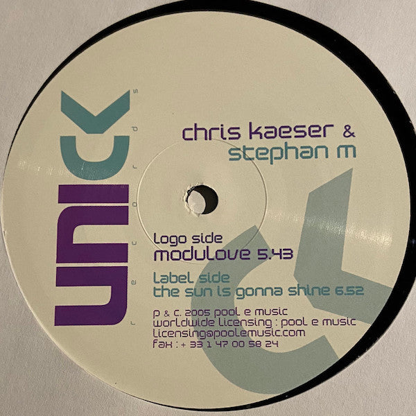 Chris Kaeser & Stéphane M : Modulove / The Sun is Gonna Shine (12")