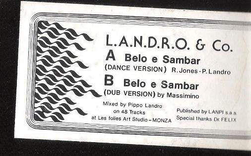L.A.N.D.R.O. & Co. : Belo E Sambar (12")