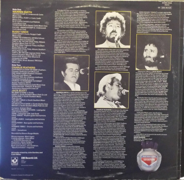 Charlie Feathers, Buddy Knox, Warren Smith (3), Jack Scott : Four Rock'N'Roll Legends  (LP)