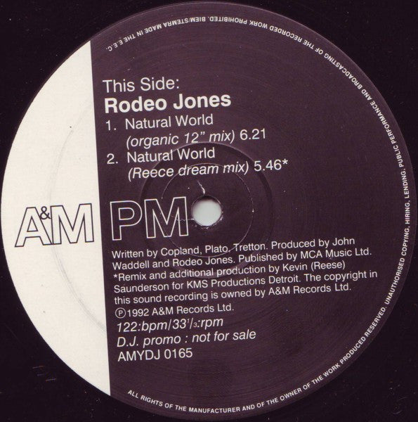 Rodeo Jones : Natural World (12", Promo)