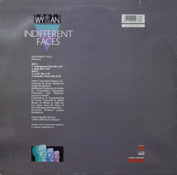 James Wyman : Indifferent Faces (12")