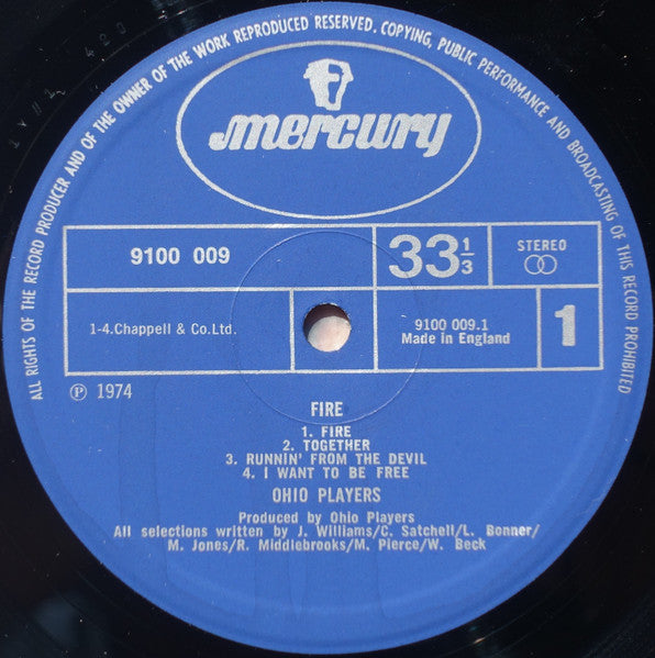Ohio Players : Fire (LP, Album, Gat)