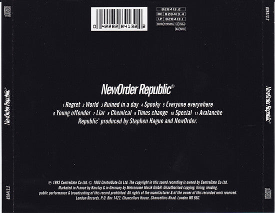 New Order : Republic (CD, Album)