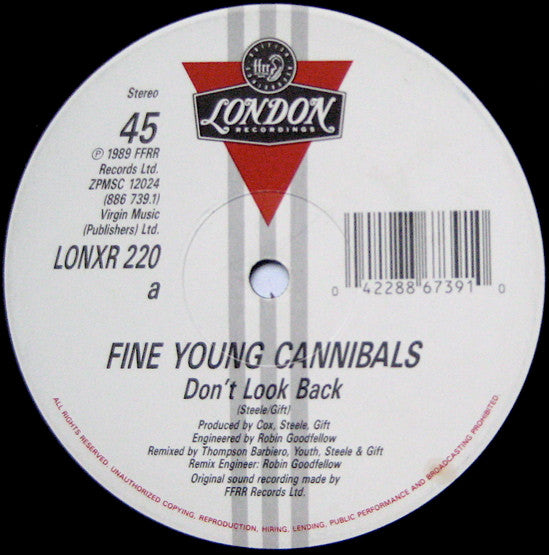 Fine Young Cannibals : Don't Look Back (Remix) (12")