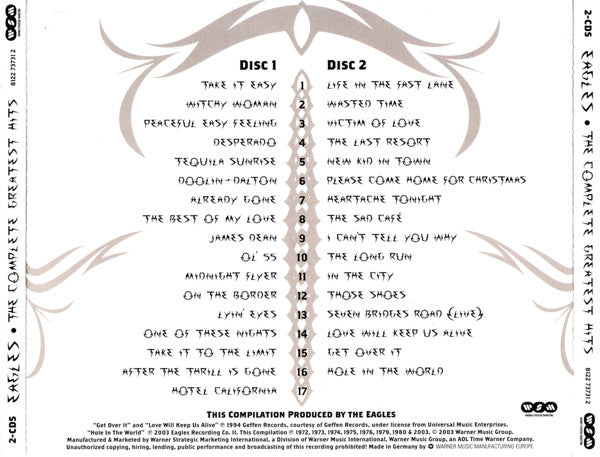 Eagles : The Complete Greatest Hits (2xCD, Comp, RM)