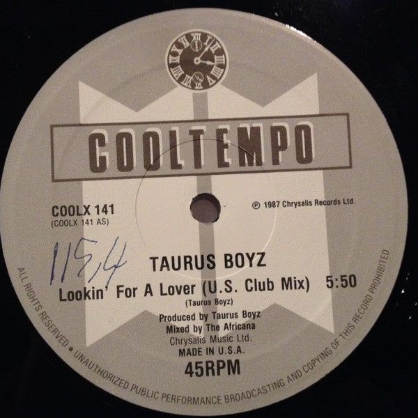 Taurus Boyz : Lookin' For A Lover (U.S. Club Mix) (12")