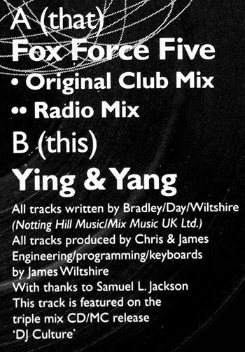 Chris & James : Fox Force Five (12")