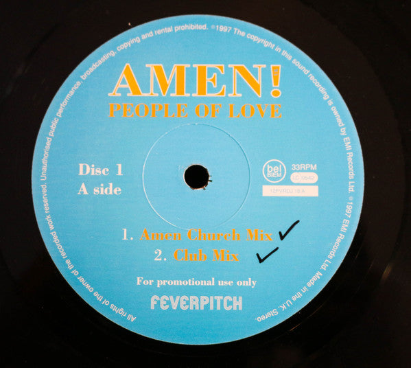Amen! UK : People Of Love (2x12", Promo)