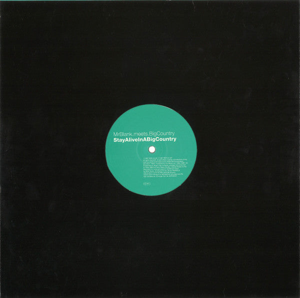 Mr. Blank Meets Big Country : Stay Alive In A Big Country (12")