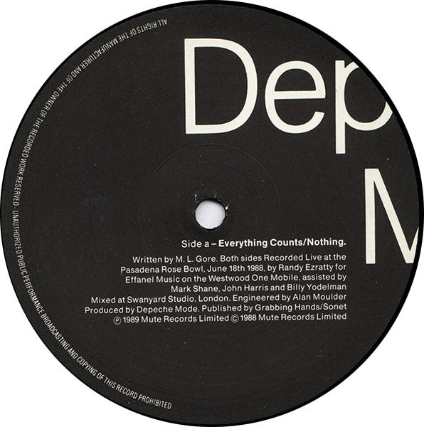 Depeche Mode : Everything Counts, Nothing, Sacred, A Question Of Lust (12", EP, Single, MPO)