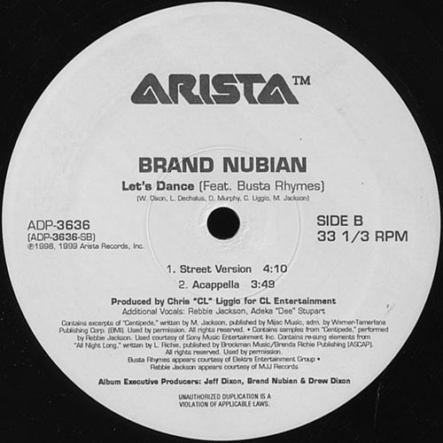 Brand Nubian : Let's Dance (12")